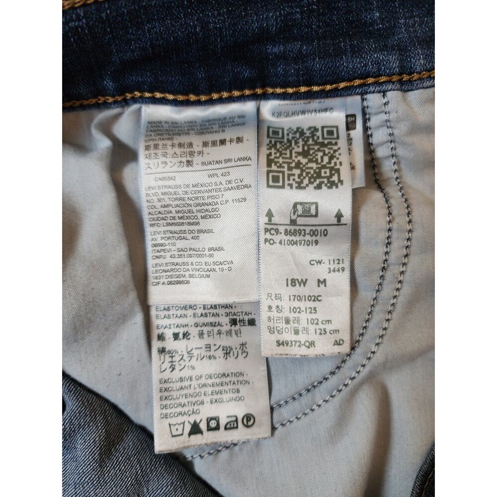 Levi Strauss Women's Size 18 725 High Rise BootCut Denim Stretch Blue Jeans - Picture 11 of 13